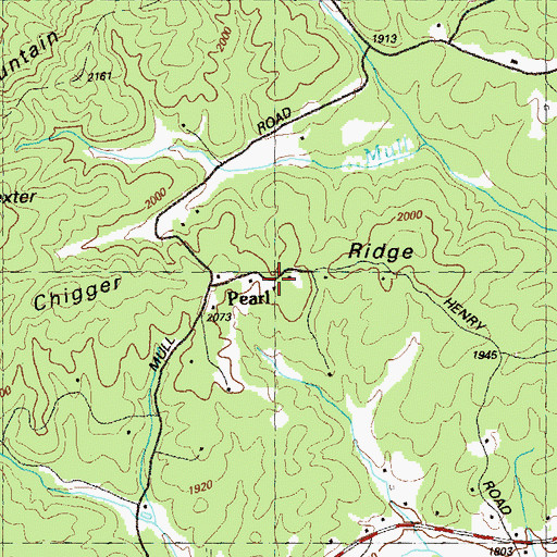 Topographic Map of Bruce School, GA