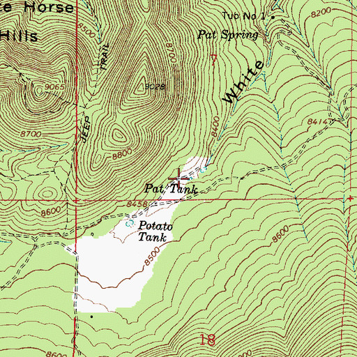 Topographic Map of Pat Tank, AZ