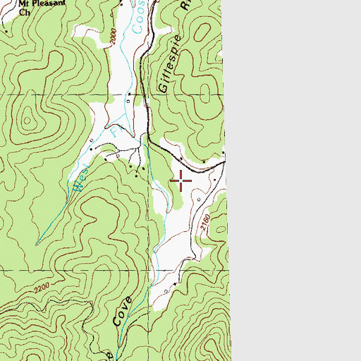 Topographic Map of Buckeye Cove, GA