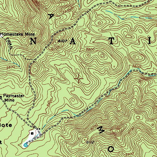 Topographic Map of Patagonia Mountains, AZ
