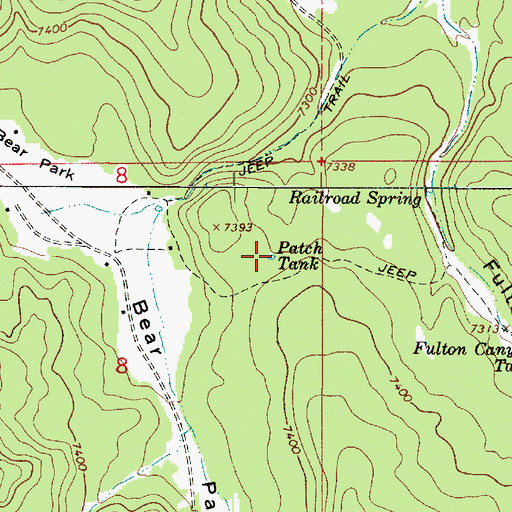 Topographic Map of Patch Tank, AZ