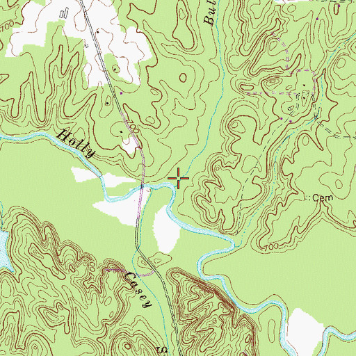 Topographic Map of Bullpen Branch, GA