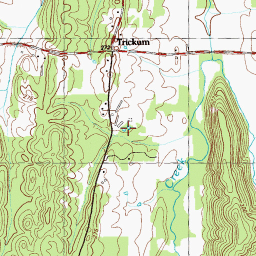 Topographic Map of Callaway Cemetery, GA