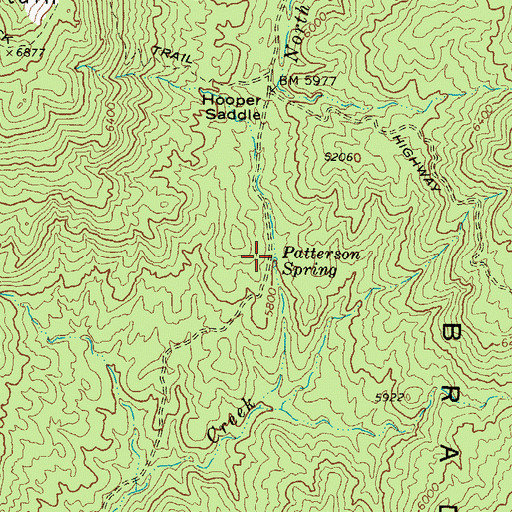 Topographic Map of Patterson Spring, AZ