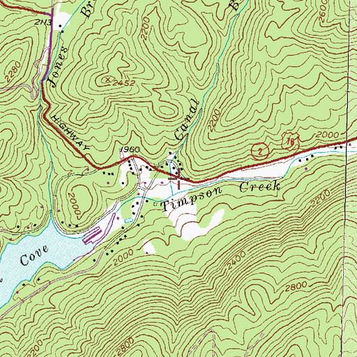 Topographic Map of Canal Branch, GA