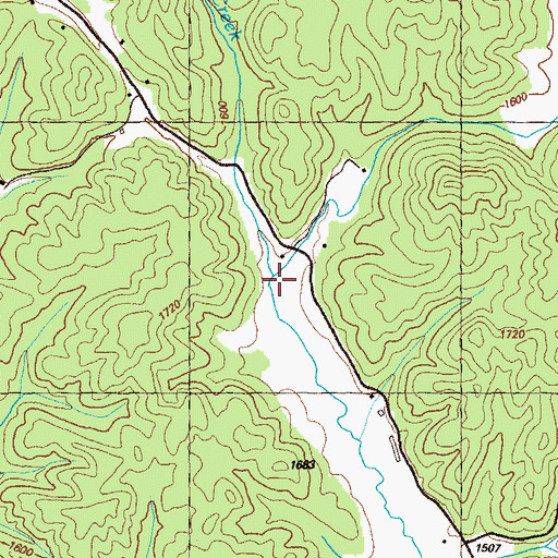 Topographic Map of Carroll Creek, GA