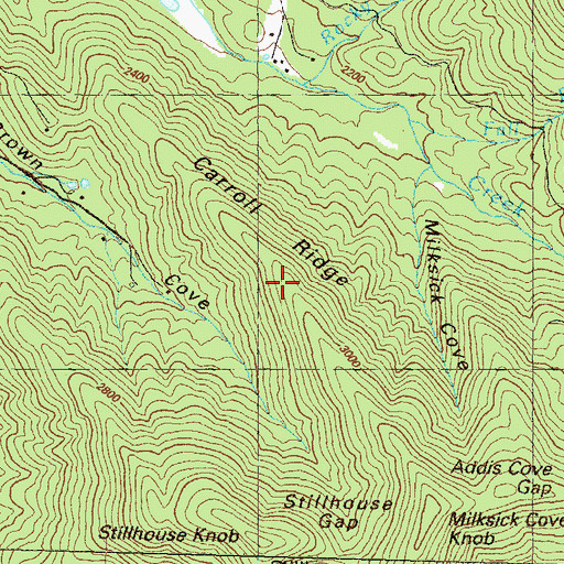 Topographic Map of Carroll Ridge, GA