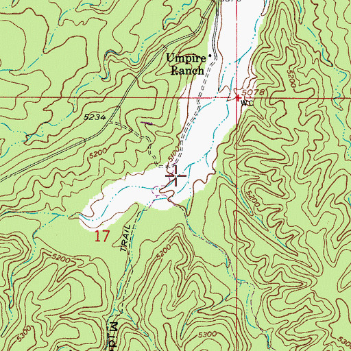 Topographic Map of Pauline Canyon, AZ
