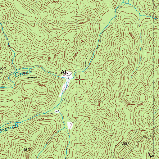 Topographic Map of Cashes Valley School (historical), GA