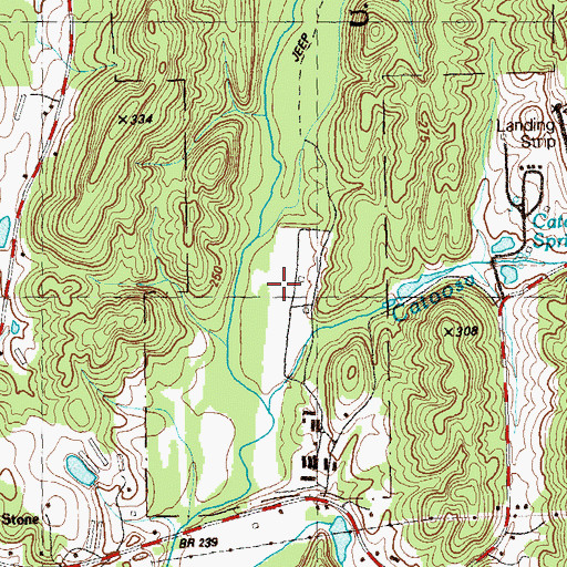 Topographic Map of Catoosa Target Range, GA