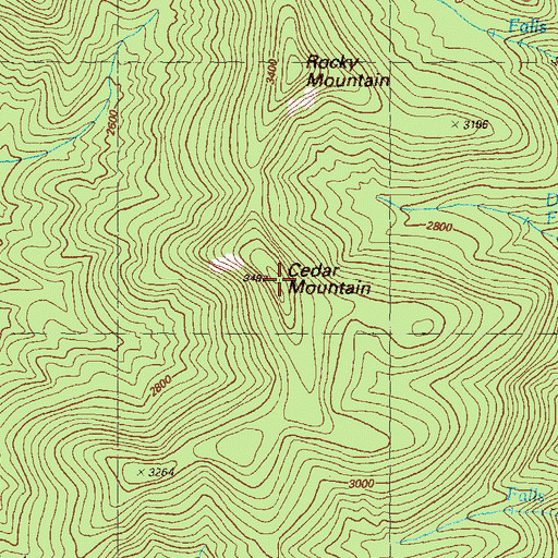 Topographic Map of Cedar Mountain, GA