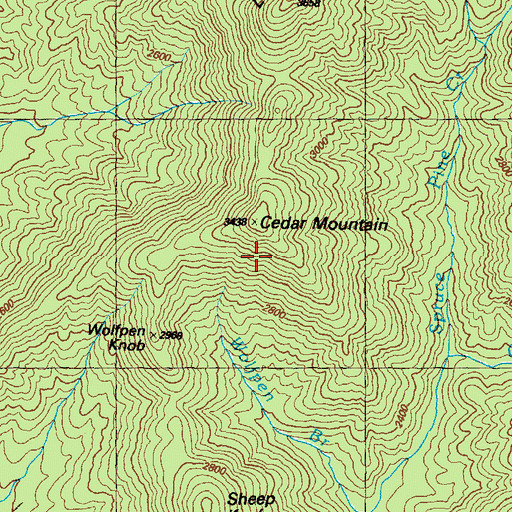 Topographic Map of Cedar Mountain, GA