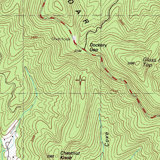 Topographic Map of Cedar Ridge, GA