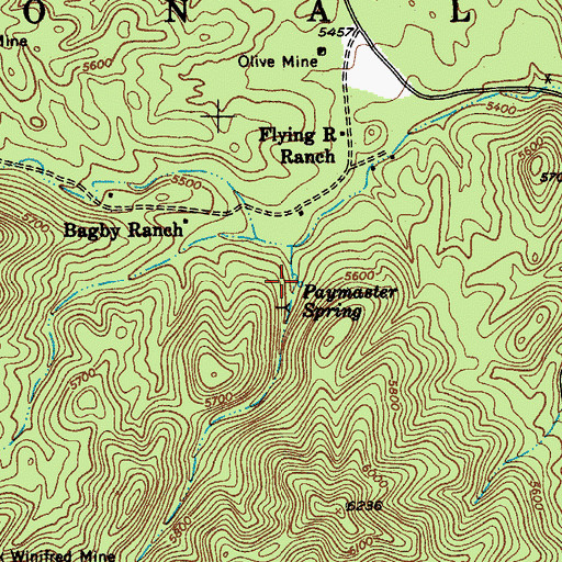 Topographic Map of Paymaster Spring, AZ
