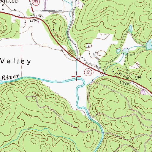Topographic Map of Chickamauga Creek, GA