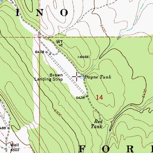 Topographic Map of Payne Tank, AZ