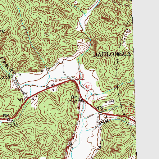 Topographic Map of Clay Creek, GA