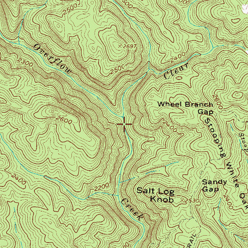 Topographic Map of Clear Creek, GA