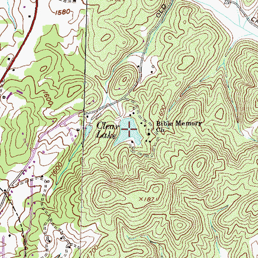 Topographic Map of Clear Lake, GA