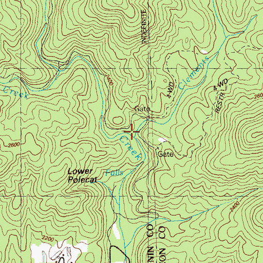 Topographic Map of Clements Branch, GA