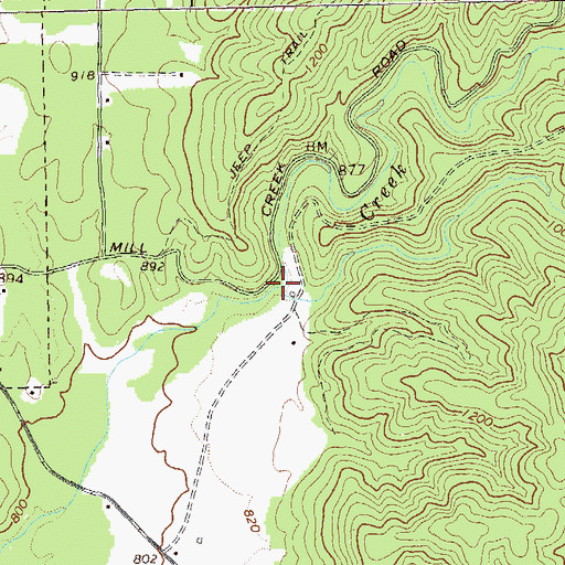 Topographic Map of Cohorn Branch, GA
