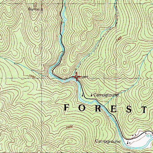 Topographic Map of Coleman River, GA