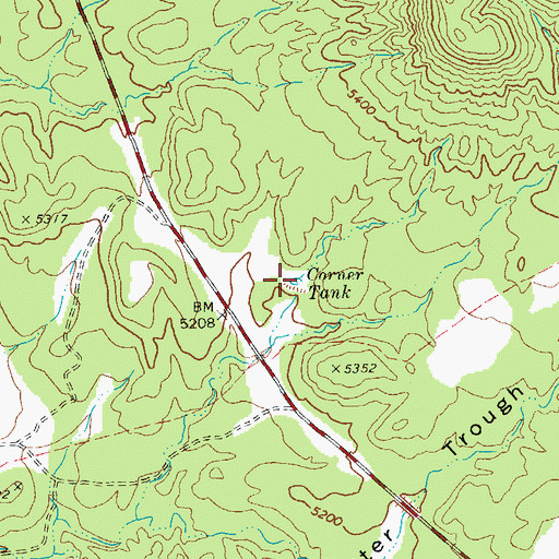 Topographic Map of Corner Tank, AZ