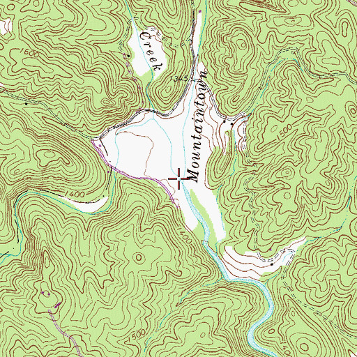 Topographic Map of Conasauga Creek, GA
