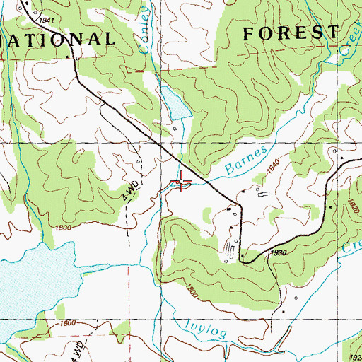 Topographic Map of Conley Branch, GA