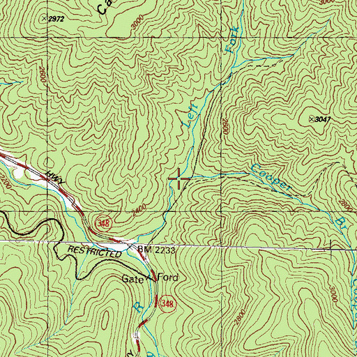 Topographic Map of Cooper Branch, GA