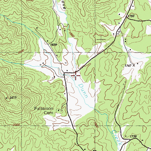 Topographic Map of Couch Cove, GA