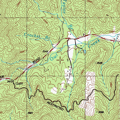 Topographic Map of Crocket Branch, GA