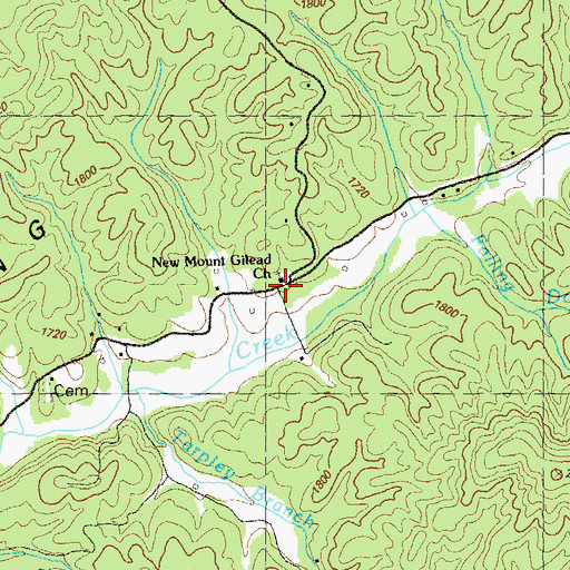 Topographic Map of Cutcane School, GA