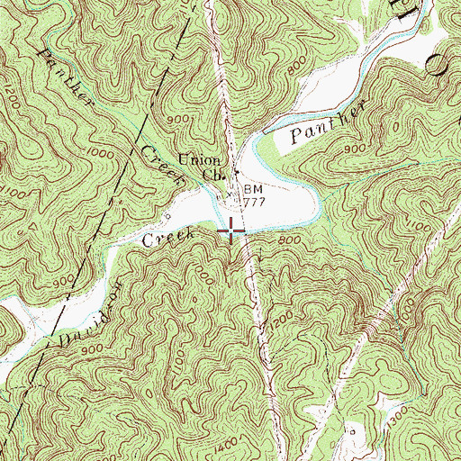 Topographic Map of Davidson Creek, GA