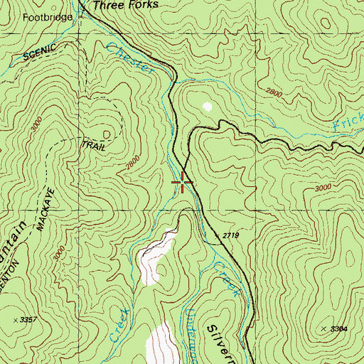Topographic Map of Davis Creek, GA