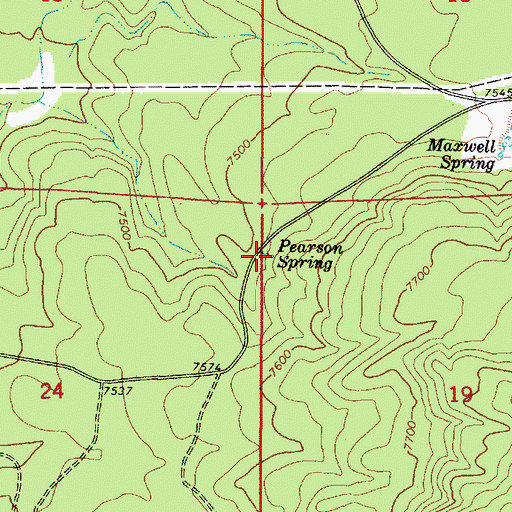 Topographic Map of Pearson Spring, AZ