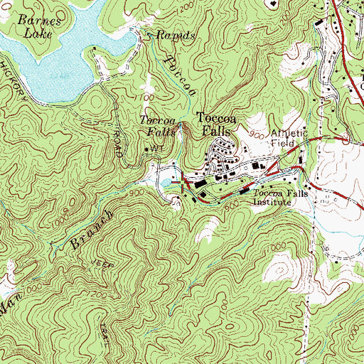 Topographic Map of Dead Man Branch, GA