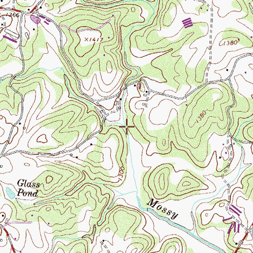 Topographic Map of Dean Creek, GA