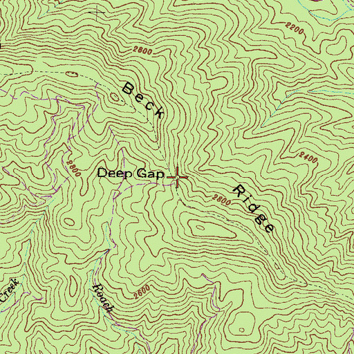 Topographic Map of Deep Gap, GA