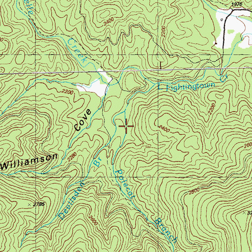 Topographic Map of Devilsden Branch, GA