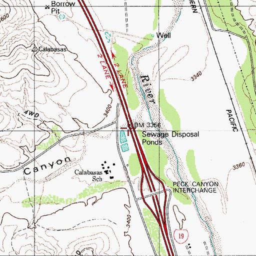 Topographic Map of Peck Canyon, AZ