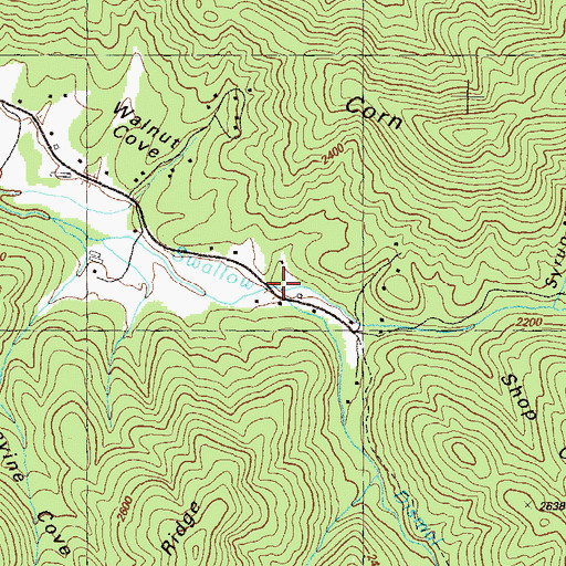 Topographic Map of Dismal Creek, GA