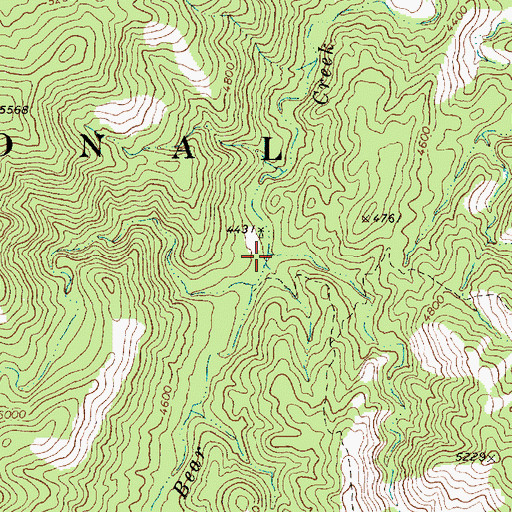 Topographic Map of Peck Canyon, AZ