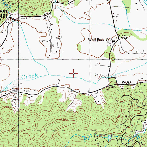 Topographic Map of Double Branch, GA