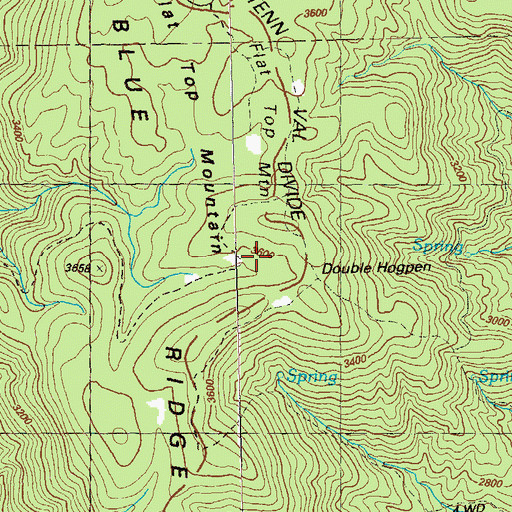 Topographic Map of Double Hogpen, GA