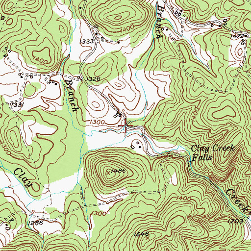 Topographic Map of Dowdy Branch, GA