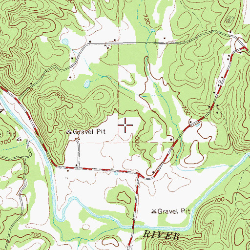 Topographic Map of Dry Valley, GA