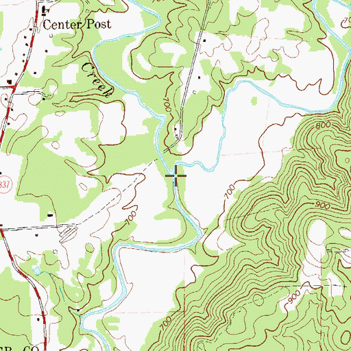 Topographic Map of Duck Creek, GA