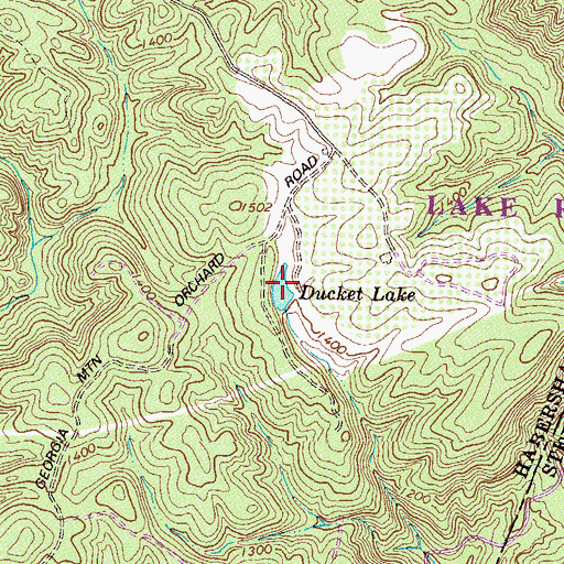 Topographic Map of Ducket Lake, GA