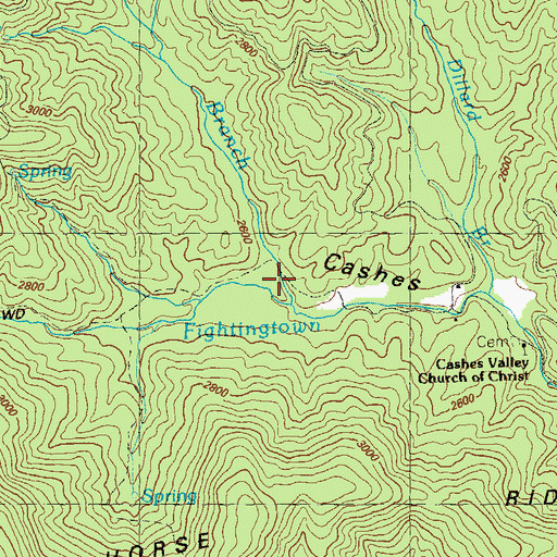 Topographic Map of Dugger Branch, GA